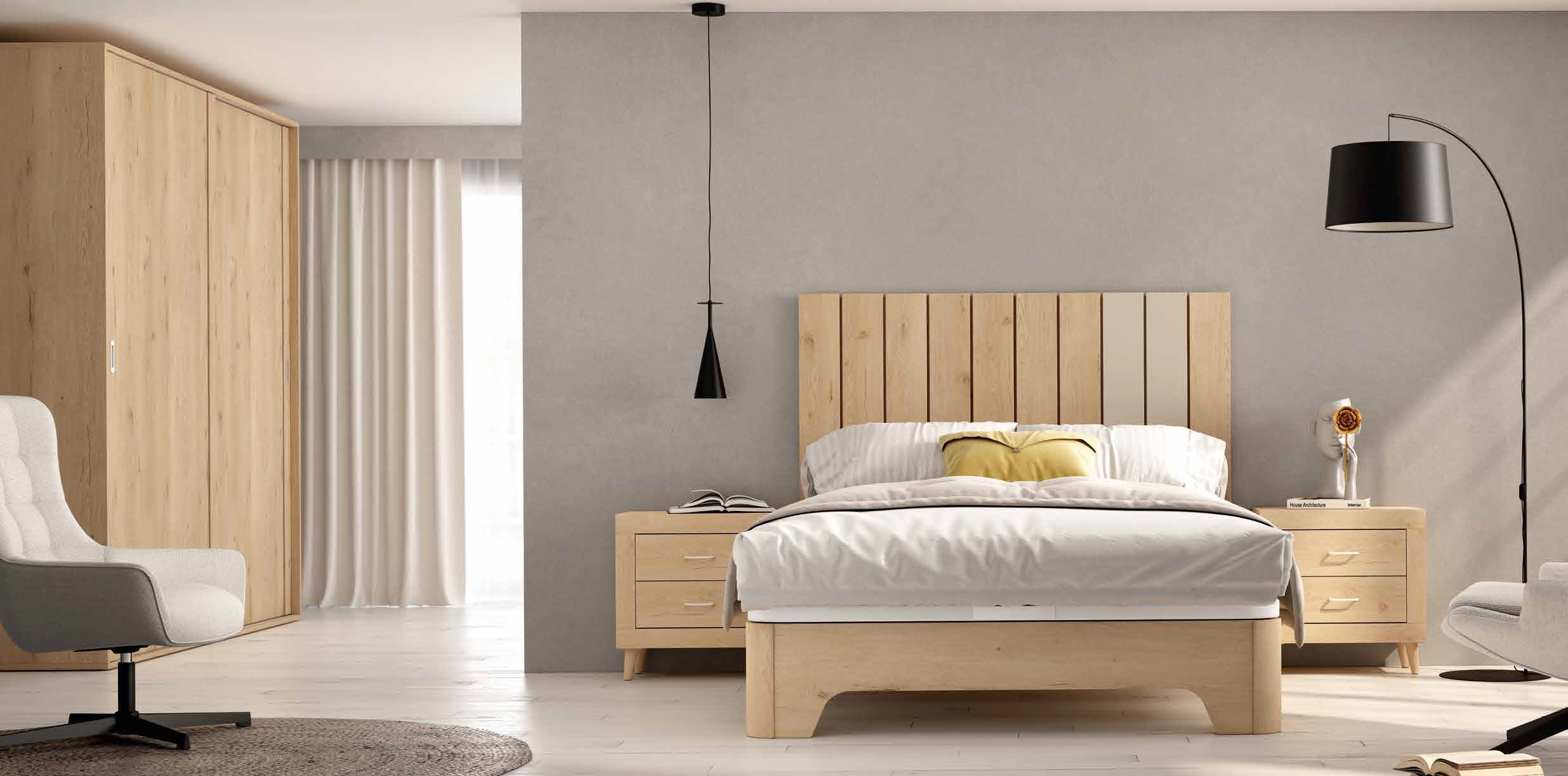 CABECERO TABLILLAS 135/150 ROBLE PERLA