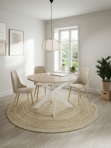 MESA COMEDOR  REDONDA EXTENSIBLE